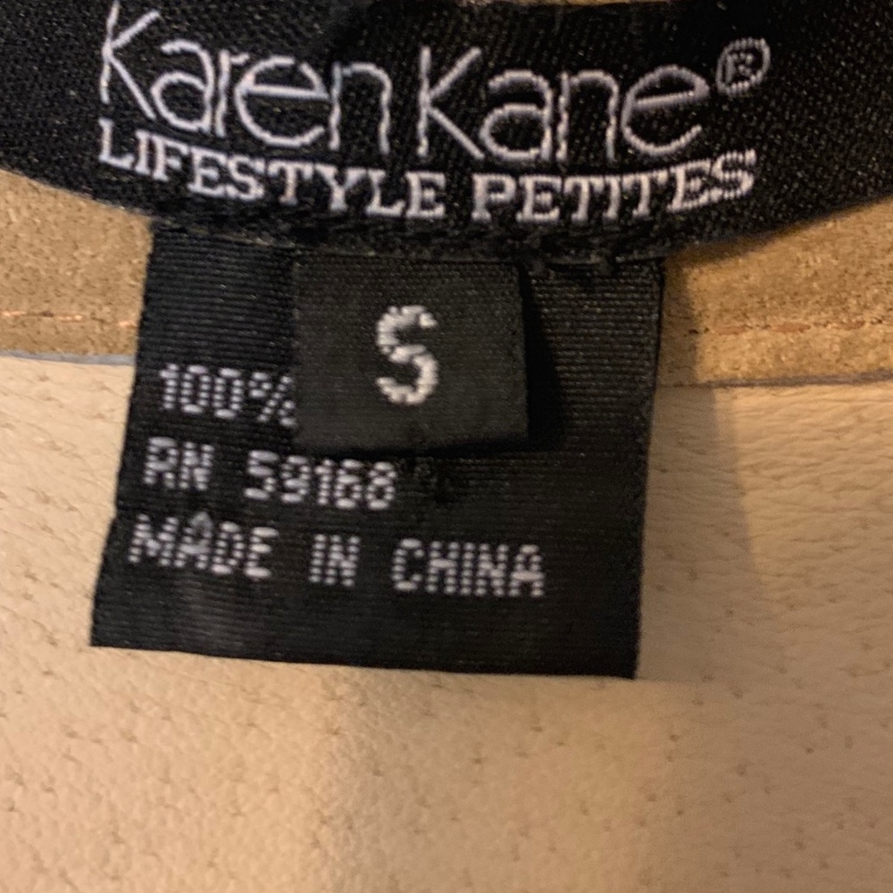 KAREN KANE LEATHER BLOUSE - SZ S ⭐ FANCY - Picture 6 of 8